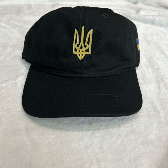 No Brand Other - Black Ukraine Trident Baseball Cap with Flag Patch – Adjustable.